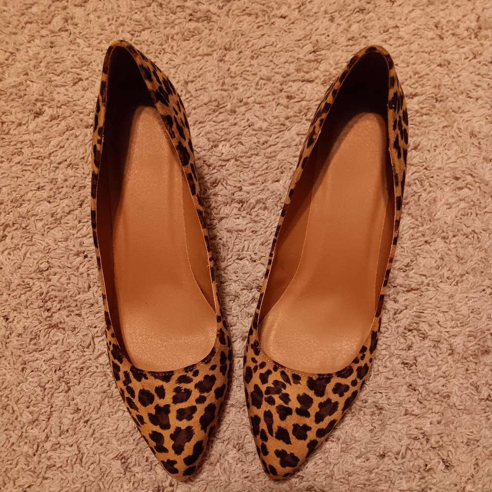 Animal Print Velour Heels 45/13